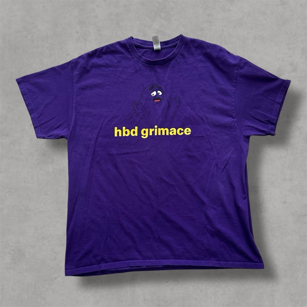 Purple McDonald's HBD Grimace Tee